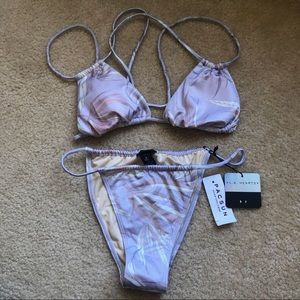 LA Hearts tropical bikini set top & bottom NWT